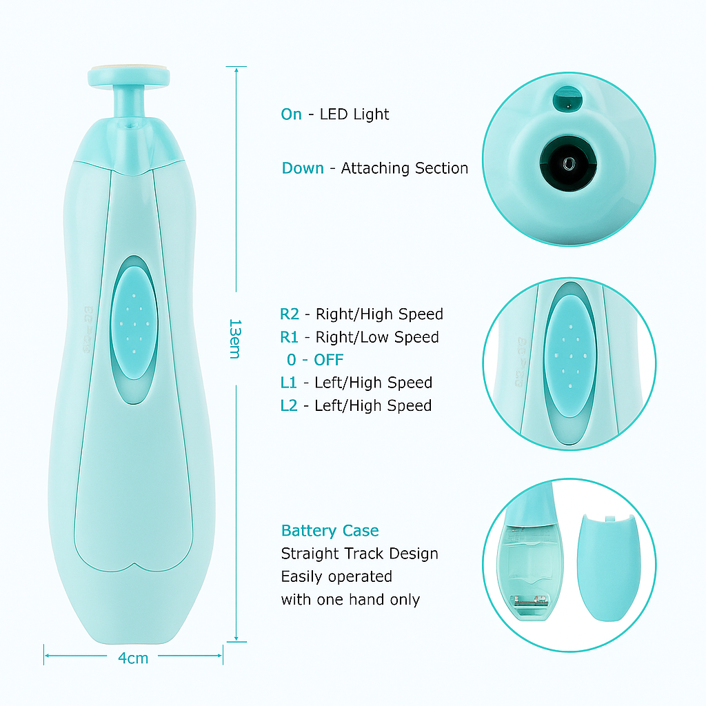 Safe Baby Nail Cutter & Trimmer Kit